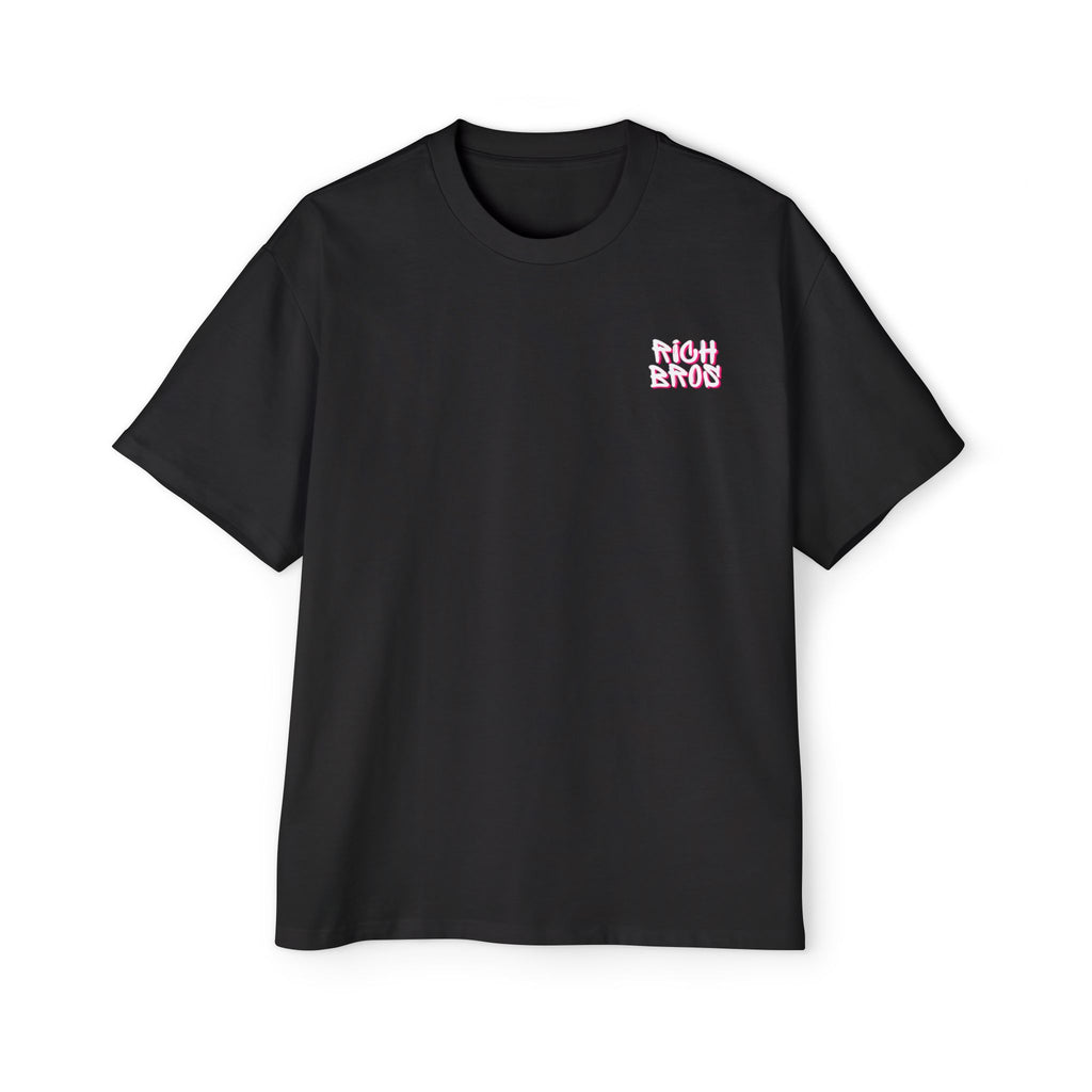 Men's Oversized Tee - 'Rich Bros' Graphic T-Shirt for Casual Style